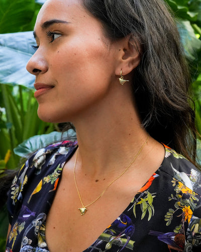 ʻIʻiwi Earrings | Gold