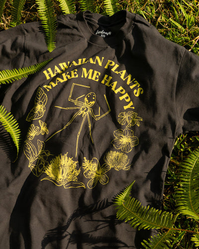 Hawaiian Happy-Face Spider Tee | Gray