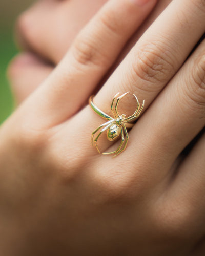 Happy-face spider ring