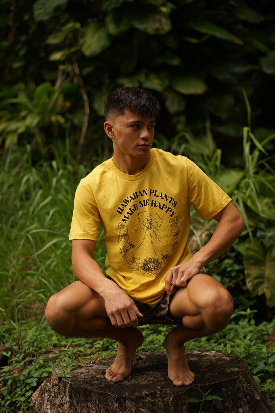 Hawaiian Happy-Face Spider Tee | Yellow – Laulima