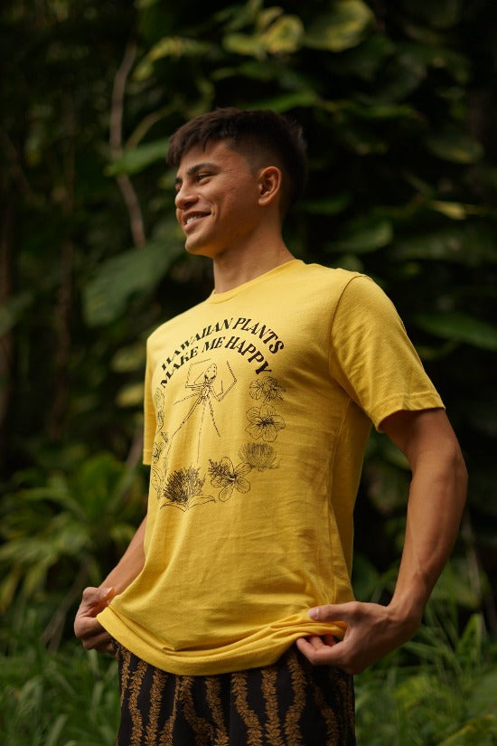 Hawaiian Happy-Face Spider Tee | Yellow – Laulima