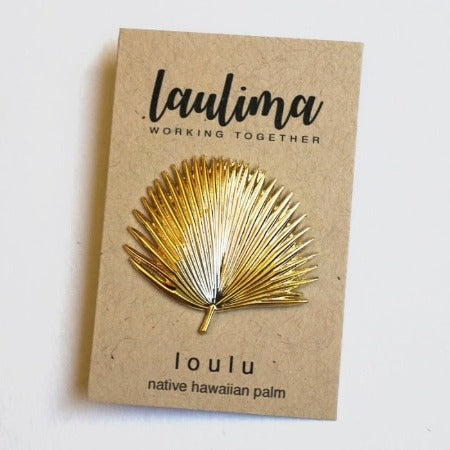 Hawaii palm tree gold enamel pin. Tropical vibes jewelry like pin. Great souvenir luxury gift idea.