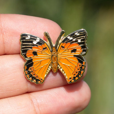 Hawaiian butterfly enamel gold pin